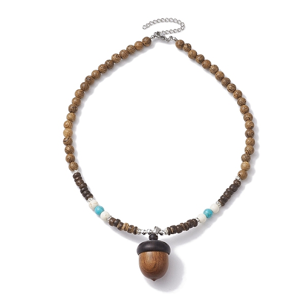 PandaHall Natural Wenge Wood Pendant Necklaces, Synthetic Turquoise and Synthetic Magnesite Beads Necklaces, Colorful, 16.10~16.34 inch...
PandaHall Natural Wenge Wood Pendant Necklaces, Synthetic Turquoise and Synthetic Magnesite Beads Necklaces, Colorful, 16.10~16.34 inch...
