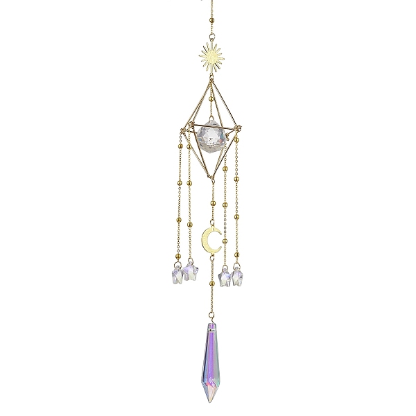 PandaHall Brass Rhombus Sun Hanging Ornaments, Glass Cone & Star Tassel Suncatchers for Home Outdoor Decoration, Golden, 325mm Glass Cone..., Clear
PandaHall Brass Rhombus Sun Hanging Ornaments, Glass Cone & Star Tassel Suncatchers for Home Outdoor Decoration, Golden, 325mm Glass Cone..., Clear