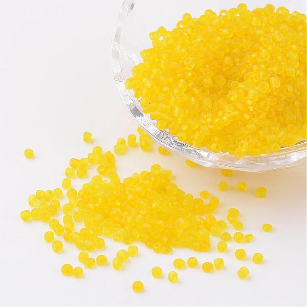 PandaHall 8/0 Frosted Round Glass Seed Beads, Yellow, Size: about 3mm in diameter, hole:1mm, about 1101pcs/50g Glass Yellow
PandaHall 8/0 Frosted Round Glass Seed Beads, Yellow, Size: about 3mm in diameter, hole:1mm, about 1101pcs/50g Glass Yellow