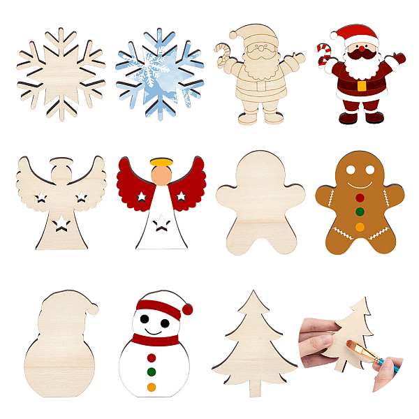 PandaHall MAYJOYDIY US 1 Set Unfinished Wooden Cutouts, for Christmas, Snowman/Gingerbread Man/Tree, Old Lace, 7.9~10x6.7~7.9x0.75cm...
PandaHall MAYJOYDIY US 1 Set Unfinished Wooden Cutouts, for Christmas, Snowman/Gingerbread Man/Tree, Old Lace, 7.9~10x6.7~7.9x0.75cm...