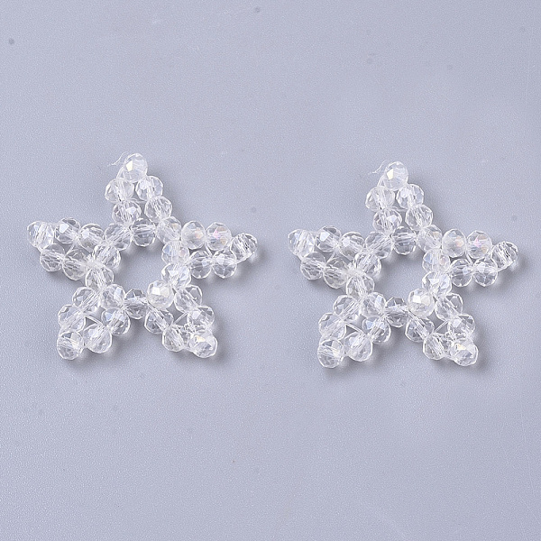 PandaHall Plating Acrylic Woven Beads, Cluster Beads, Star, Clear, 24.5x26x3.5mm, Hole: 5mm Acrylic Star Clear
PandaHall Plating Acrylic Woven Beads, Cluster Beads, Star, Clear, 24.5x26x3.5mm, Hole: 5mm Acrylic Star Clear