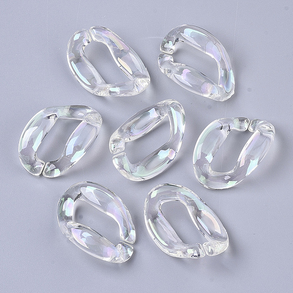 PandaHall Transparent Acrylic Linking Rings, AB Color Plated, Quick Link Connectors, For Jewelry Curb Chains Making, Twis, Clear AB..., White
PandaHall Transparent Acrylic Linking Rings, AB Color Plated, Quick Link Connectors, For Jewelry Curb Chains Making, Twis, Clear AB..., White