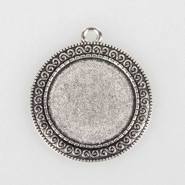 PandaHall Tibetan Style Alloy Pendant Cabochon Settings, Cadmium Free & Lead Free, Flat Round, Antique Silver, Tray: 25mm, 40x35x2mm, Hole...
PandaHall Tibetan Style Alloy Pendant Cabochon Settings, Cadmium Free & Lead Free, Flat Round, Antique Silver, Tray: 25mm, 40x35x2mm, Hole...