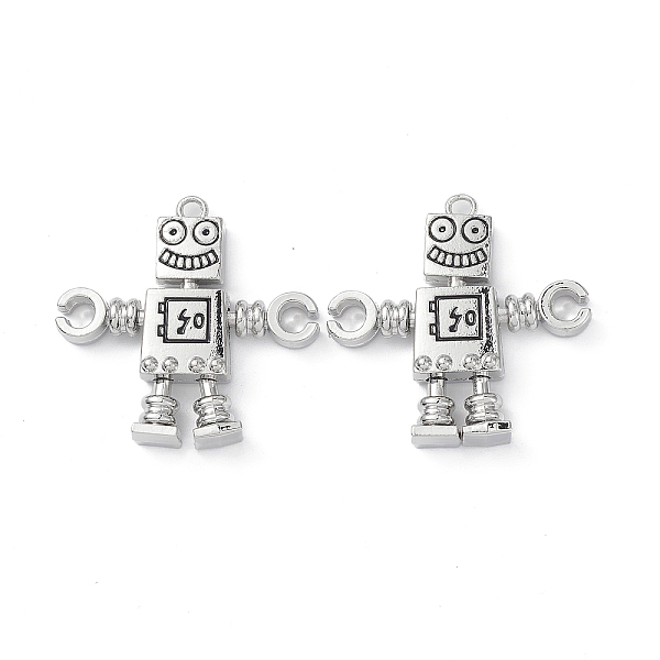 PandaHall Alloy Pendants, Lead Free & Cadmium Free, Robot, Platinum, 40.5x41x8mm, Hole: 2.6mm Alloy Others
PandaHall Alloy Pendants, Lead Free & Cadmium Free, Robot, Platinum, 40.5x41x8mm, Hole: 2.6mm Alloy Others