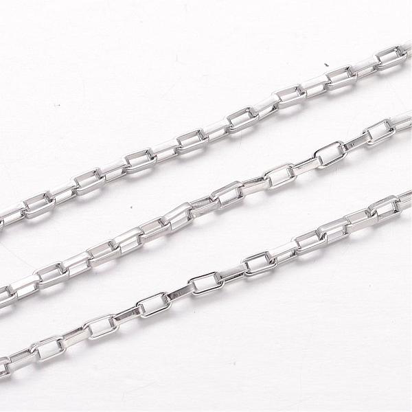 PandaHall 304 Stainless Steel Box Chains, Unwelded, for Jewelry Making, Stainless Steel Color, 4x2x1mm 304 Stainless Steel
PandaHall 304 Stainless Steel Box Chains, Unwelded, for Jewelry Making, Stainless Steel Color, 4x2x1mm 304 Stainless Steel