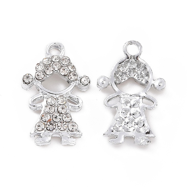 PandaHall Alloy Rhinestone Pendants, Platinum Tone Girl Charms, Crystal, 18x11x2.5mm, Hole: 1.6mm Alloy+Rhinestone Human Clear
PandaHall Alloy Rhinestone Pendants, Platinum Tone Girl Charms, Crystal, 18x11x2.5mm, Hole: 1.6mm Alloy+Rhinestone Human Clear