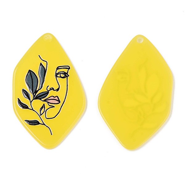 PandaHall Translucent Cellulose Acetate(Resin) Pendants, 3D Printed, Leaf with Woman, Yellow, 45.5x27.5x2mm, Hole: 1.5mm Cellulose Acetate...
PandaHall Translucent Cellulose Acetate(Resin) Pendants, 3D Printed, Leaf with Woman, Yellow, 45.5x27.5x2mm, Hole: 1.5mm Cellulose Acetate...