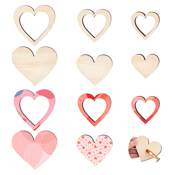 PandaHall MAYJOYDIY US Unfinished Wooden Cutouts, for Valentine's Day, Heart, Old Lace, 4.9~11.6x5.4~11.5x0.75cm, 1pc/style, 6 style...
PandaHall MAYJOYDIY US Unfinished Wooden Cutouts, for Valentine's Day, Heart, Old Lace, 4.9~11.6x5.4~11.5x0.75cm, 1pc/style, 6 style...