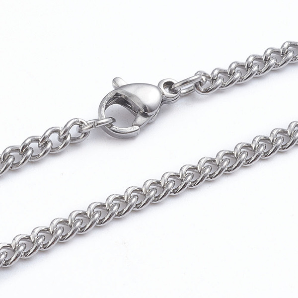 PandaHall 304 Stainless Steel Curb Chains Twist Chains Necklaces, with Lobster Claw Clasps, Stainless Steel Color, 20 inch(50.8cm) 304...
PandaHall 304 Stainless Steel Curb Chains Twist Chains Necklaces, with Lobster Claw Clasps, Stainless Steel Color, 20 inch(50.8cm) 304...