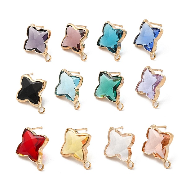PandaHall Brass Stud Earring Findings, with Glass and 304 Stainless Steel Pins & Horizontal Loops, Light Glod, Star, Mixed Color..., Multicolor
PandaHall Brass Stud Earring Findings, with Glass and 304 Stainless Steel Pins & Horizontal Loops, Light Glod, Star, Mixed Color..., Multicolor
