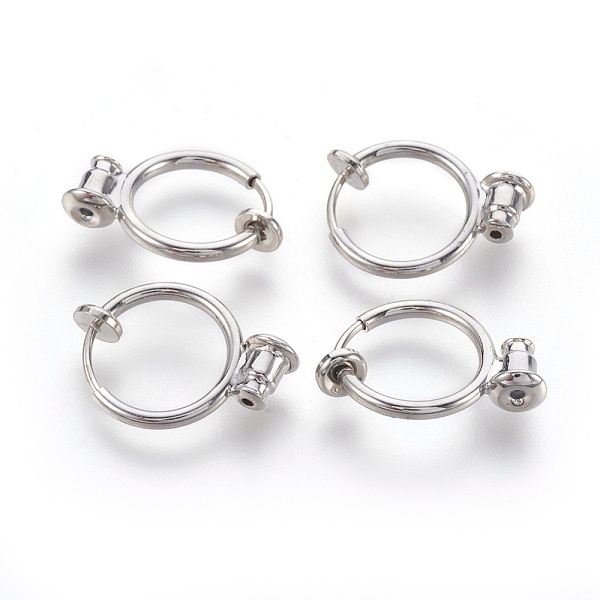 PandaHall Brass Clip-on Hoop Earrings, For Non-pierced Ears, with Brass Spring Findings & Ear Nut, Cadmium Free & Lead Free, Platinum...
PandaHall Brass Clip-on Hoop Earrings, For Non-pierced Ears, with Brass Spring Findings & Ear Nut, Cadmium Free & Lead Free, Platinum...