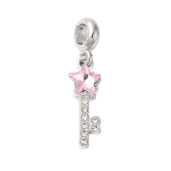 PandaHall Rack Plating Alloy Light Rose Rhinestone European Dangle Charms, Large Hole Star Key Pendants, Cadmium Free & Nickel Free & Lead..., Pink
PandaHall Rack Plating Alloy Light Rose Rhinestone European Dangle Charms, Large Hole Star Key Pendants, Cadmium Free & Nickel Free & Lead..., Pink