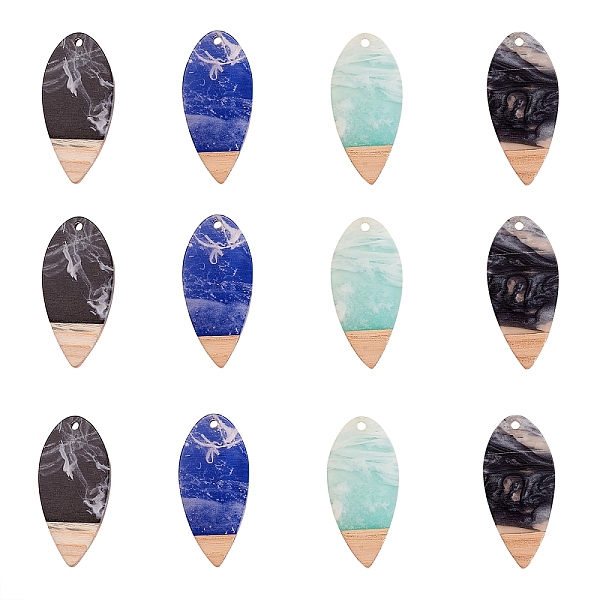 PandaHall 16Pcs 4 Colors Opaque Resin & Walnut Wood Pendants, Two Tone, Horse Eye, Mixed Color, 38x18x3.5mm, Hole: 2mm, 4pcs/color..., Multicolor
PandaHall 16Pcs 4 Colors Opaque Resin & Walnut Wood Pendants, Two Tone, Horse Eye, Mixed Color, 38x18x3.5mm, Hole: 2mm, 4pcs/color..., Multicolor