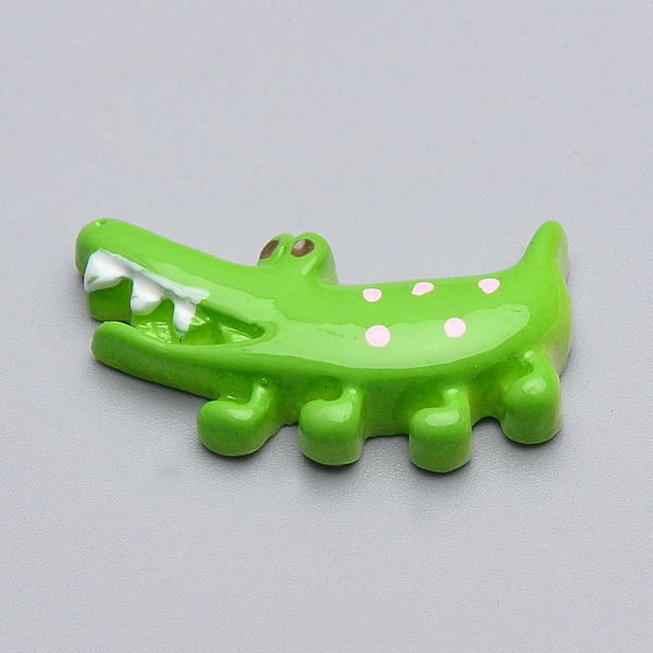 PandaHall Resin Decoden Cabochons, Crocodile/Alligator Shaped, Lime, 28x16x5.5mm Resin Other Animal Green
PandaHall Resin Decoden Cabochons, Crocodile/Alligator Shaped, Lime, 28x16x5.5mm Resin Other Animal Green