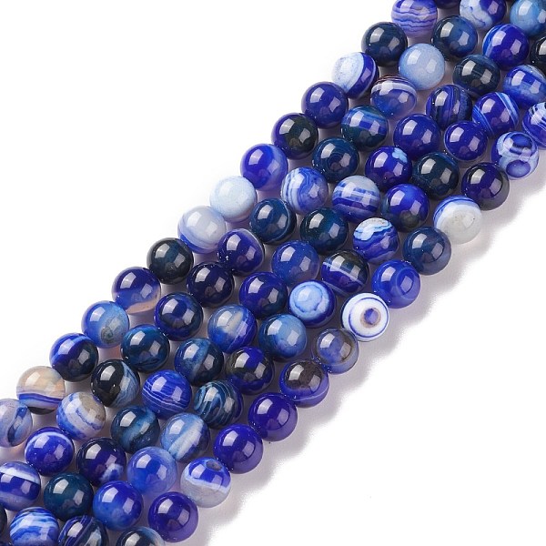 PandaHall Natural Striped Agate/Banded Agate Beads Strands, Dyed & Heated, Round, Medium Blue, 8mm, Hole: 1.2mm, about 47pcs/strand, 14.96...
PandaHall Natural Striped Agate/Banded Agate Beads Strands, Dyed & Heated, Round, Medium Blue, 8mm, Hole: 1.2mm, about 47pcs/strand, 14.96...