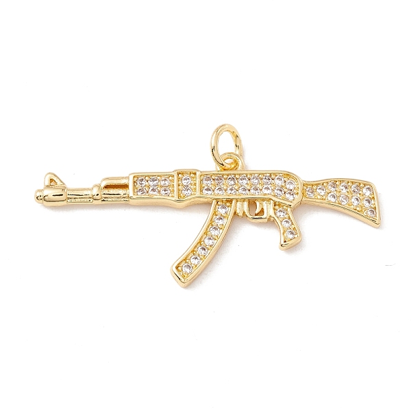 PandaHall Brass Micro Pave Clear Cubic Zirconia Pendants, with Jump Rings, Cadmium Free & Lead Free, Long-Lasting Plated, Gun, Real 18K Gold...
PandaHall Brass Micro Pave Clear Cubic Zirconia Pendants, with Jump Rings, Cadmium Free & Lead Free, Long-Lasting Plated, Gun, Real 18K Gold...