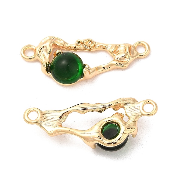 PandaHall Brass Connector Charms, Oval Links with Glass, Real 18K Gold Plated, Dark Green, 12x31x6mm, Hole: 2mm Brass+Glass Oval
PandaHall Brass Connector Charms, Oval Links with Glass, Real 18K Gold Plated, Dark Green, 12x31x6mm, Hole: 2mm Brass+Glass Oval