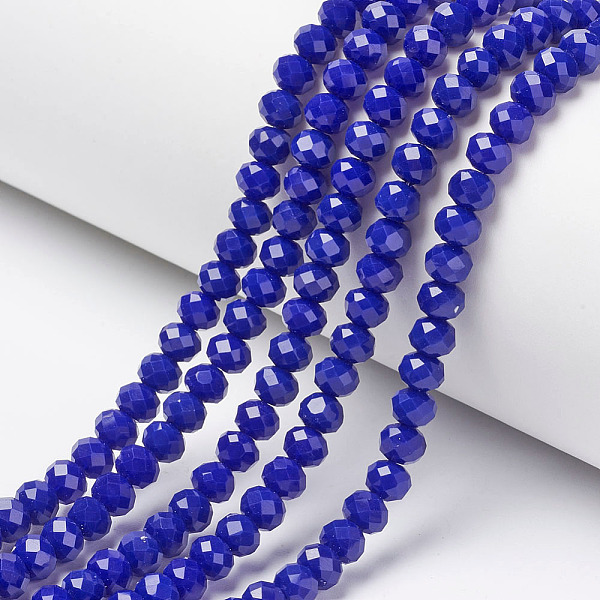 PandaHall Opaque Solid Color Glass Beads Strands, Faceted, Rondelle, Blue, 3x2mm, Hole: 0.8mm, about 145~150pcs/strand, 34~35cm Glass...
PandaHall Opaque Solid Color Glass Beads Strands, Faceted, Rondelle, Blue, 3x2mm, Hole: 0.8mm, about 145~150pcs/strand, 34~35cm Glass...