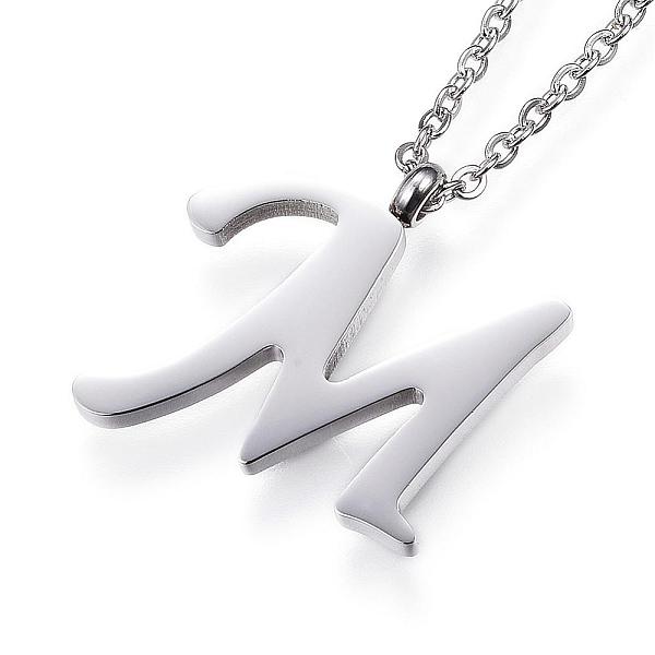PandaHall 304 Stainless Steel Initial Pendant Necklaces, Letter M, with Cable Chains and Lobster Clasp, Stainless Steel Color, 18.11 inch...
PandaHall 304 Stainless Steel Initial Pendant Necklaces, Letter M, with Cable Chains and Lobster Clasp, Stainless Steel Color, 18.11 inch...