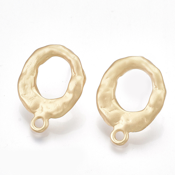 PandaHall Alloy Stud Earring Findings, with Steel Pins, with Loop, Ring, Matte Gold Color, 22x16~16.5mm, Hole: 2mm, Pin: 0.7mm Alloy Others
PandaHall Alloy Stud Earring Findings, with Steel Pins, with Loop, Ring, Matte Gold Color, 22x16~16.5mm, Hole: 2mm, Pin: 0.7mm Alloy Others