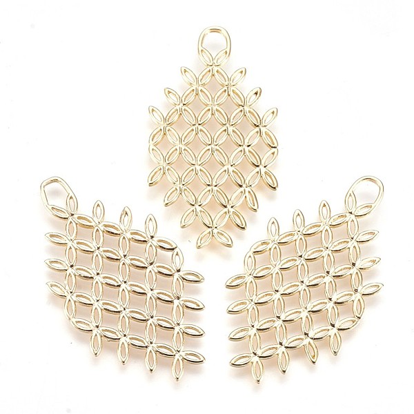 PandaHall Brass Pendants, Nickel Free, Rhombus, Real 18K Gold Plated, 45x24x1.5mm, Hole: 4x5mm Brass Rhombus
PandaHall Brass Pendants, Nickel Free, Rhombus, Real 18K Gold Plated, 45x24x1.5mm, Hole: 4x5mm Brass Rhombus