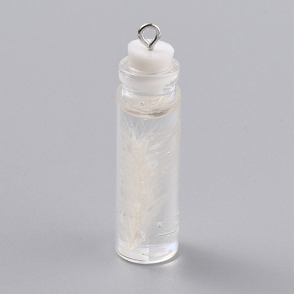 PandaHall Transparent Glass Bottle Pendant Decorations, with Feather Inside and Plastic Stopper, White, 41x11mm, Hole: 2mm Glass Bottle...
PandaHall Transparent Glass Bottle Pendant Decorations, with Feather Inside and Plastic Stopper, White, 41x11mm, Hole: 2mm Glass Bottle...