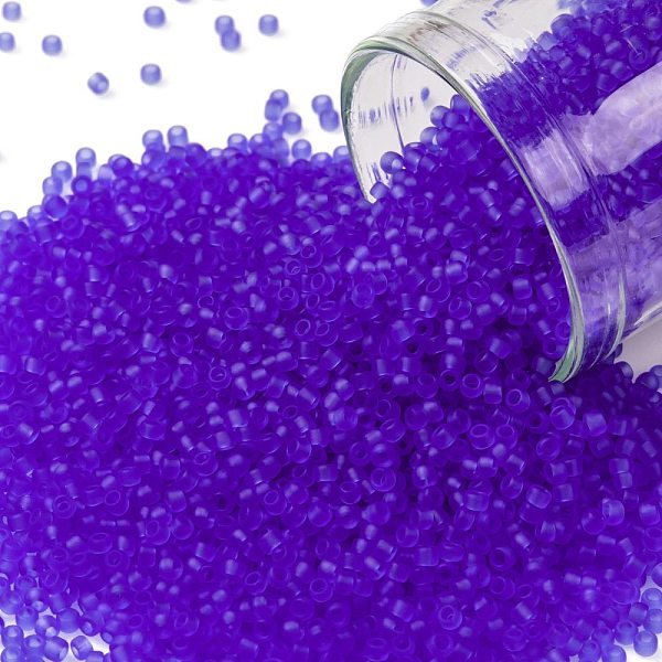 PandaHall TOHO Round Seed Beads, Japanese Seed Beads, (942F) Sapphire Transparent Matte, 15/0, 1.5mm, Hole: 0.7mm, about 3000pcs/10g Glass..., Blue
PandaHall TOHO Round Seed Beads, Japanese Seed Beads, (942F) Sapphire Transparent Matte, 15/0, 1.5mm, Hole: 0.7mm, about 3000pcs/10g Glass..., Blue