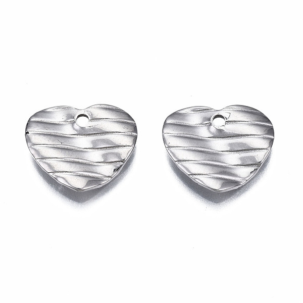 PandaHall 304 Stainless Steel Charms, Twist Heart, Stainless Steel Color, 12x13x1.5mm, Hole: 1.4mm 304 Stainless Steel Heart
PandaHall 304 Stainless Steel Charms, Twist Heart, Stainless Steel Color, 12x13x1.5mm, Hole: 1.4mm 304 Stainless Steel Heart