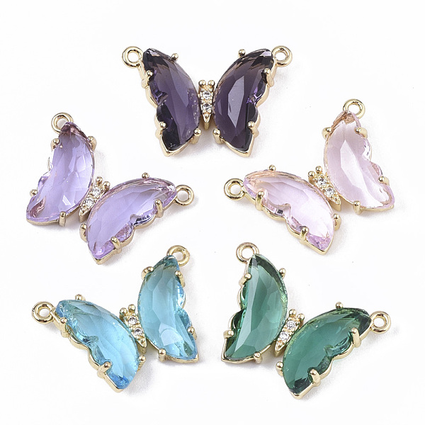 PandaHall Glass Pendants, with Micro Pave Cubic Zirconia and Brass Open Back Settings, Faceted, Butterfly, Golden, Mixed Color..., Multicolor
PandaHall Glass Pendants, with Micro Pave Cubic Zirconia and Brass Open Back Settings, Faceted, Butterfly, Golden, Mixed Color..., Multicolor