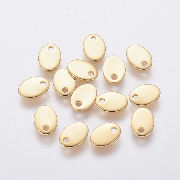 PandaHall 304 Stainless Steel Charms, Stamping Blank Tag, Oval, Real 18K Gold Plated, 7x5x0.9mm, Hole: 1mm 304 Stainless Steel Oval
PandaHall 304 Stainless Steel Charms, Stamping Blank Tag, Oval, Real 18K Gold Plated, 7x5x0.9mm, Hole: 1mm 304 Stainless Steel Oval