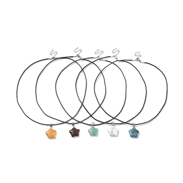 PandaHall Natural & Synthetic Mixed Stone Star Pendant Necklace with Polyester Cords, 17.99 inch(45.7cm) Mixed Stone Star
PandaHall Natural & Synthetic Mixed Stone Star Pendant Necklace with Polyester Cords, 17.99 inch(45.7cm) Mixed Stone Star