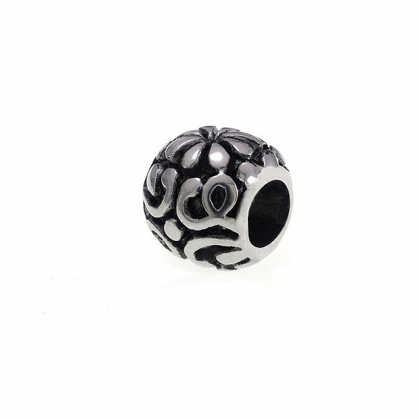 PandaHall 304 Stainless Steel European Beads, Large Hole Beads, Drum with Flower, Antique Silver, 10x10.5mm, Hole: 5mm 304 Stainless Steel...
PandaHall 304 Stainless Steel European Beads, Large Hole Beads, Drum with Flower, Antique Silver, 10x10.5mm, Hole: 5mm 304 Stainless Steel...