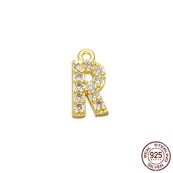 PandaHall Real 18K Gold Plated 925 Sterling Silver Micro Pave Clear Cubic Zirconia Charms, Initial Letter, Letter R, 9.5x4.5x1.5mm, Hole...
PandaHall Real 18K Gold Plated 925 Sterling Silver Micro Pave Clear Cubic Zirconia Charms, Initial Letter, Letter R, 9.5x4.5x1.5mm, Hole...