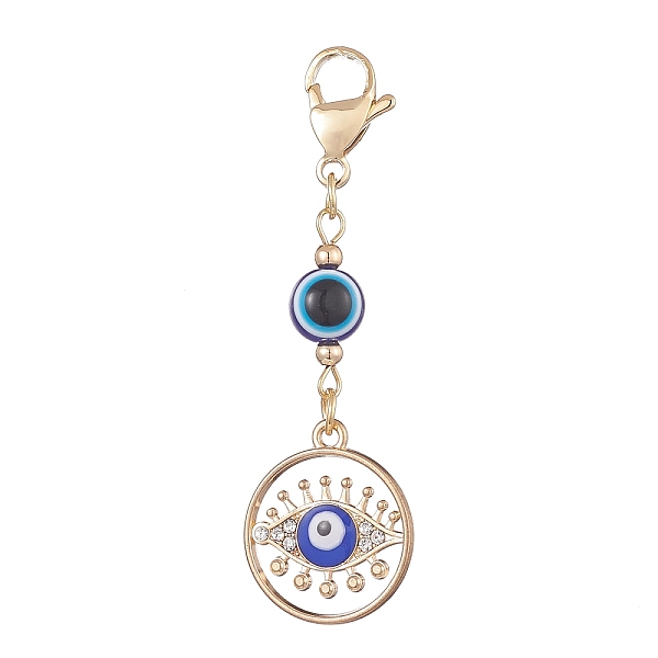 PandaHall Evil Eye Alloy Enamel with Rhinestone Pendant Decoration, Resin Beads and 304 Stainless Steel Lobster Claw Clasps, Flat Round...
PandaHall Evil Eye Alloy Enamel with Rhinestone Pendant Decoration, Resin Beads and 304 Stainless Steel Lobster Claw Clasps, Flat Round...