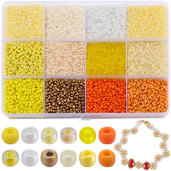 PandaHall SUNNYCLUE 156g 12 Style Glass Seed Beads, Round Hole, Round, Transparent Inside Colors Luster & Rainbow & Baking Paint & Ceylon &..., Yellow
PandaHall SUNNYCLUE 156g 12 Style Glass Seed Beads, Round Hole, Round, Transparent Inside Colors Luster & Rainbow & Baking Paint & Ceylon &..., Yellow