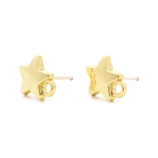 PandaHall Alloy Stud Earrings Findings, with 925 Sterling Silver Pins and Loops, Star, Golden, 11x9mm, Hole: 1.4mm, Pin: 0.7mm Alloy Star
PandaHall Alloy Stud Earrings Findings, with 925 Sterling Silver Pins and Loops, Star, Golden, 11x9mm, Hole: 1.4mm, Pin: 0.7mm Alloy Star
