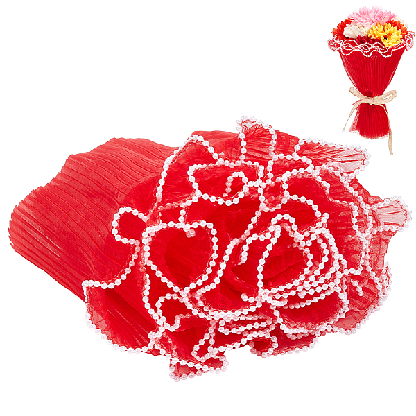PandaHall 4M Polyester Pleated Lace Trim, Ruffled Lace Ribbon with Plastic Pearl Bead Edge for Garment Accessories, FireBrick, 11 inch..., Red
PandaHall 4M Polyester Pleated Lace Trim, Ruffled Lace Ribbon with Plastic Pearl Bead Edge for Garment Accessories, FireBrick, 11 inch..., Red