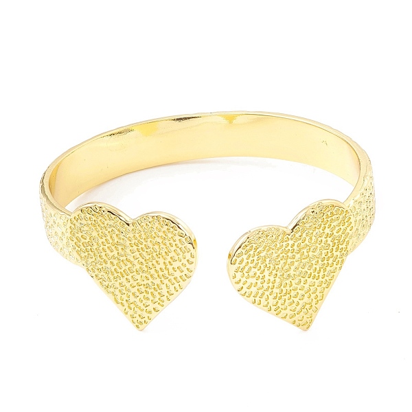 PandaHall Rack Plating Brass Double Heart Open Cuff Bangle for Women, Cadmium Free & Lead Free, Real 18K Gold Plated, Inner Diameter...
PandaHall Rack Plating Brass Double Heart Open Cuff Bangle for Women, Cadmium Free & Lead Free, Real 18K Gold Plated, Inner Diameter...