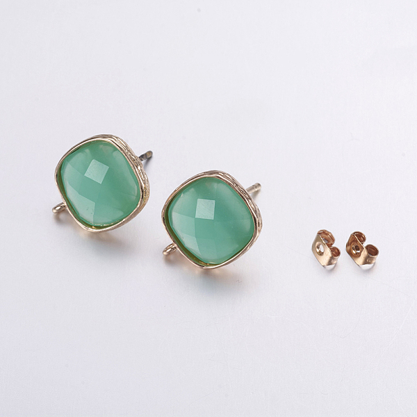 PandaHall Brass Micro Pave Cubic Zirconia Stud Earring Findings, with Loop, Glass, Faceted, Square, Light Gold, Pale Green, 17mm, Hole: 1mm...
PandaHall Brass Micro Pave Cubic Zirconia Stud Earring Findings, with Loop, Glass, Faceted, Square, Light Gold, Pale Green, 17mm, Hole: 1mm...