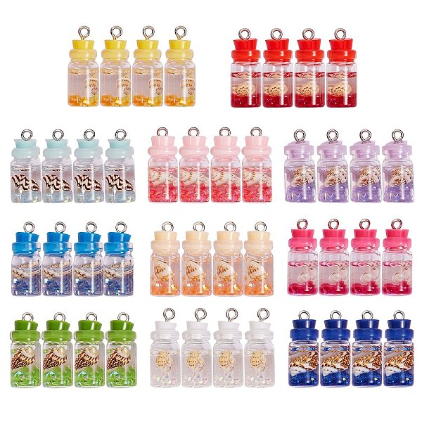 PandaHall 44 Pcs 11 Colors Glass Pendants, with Resin Filler & Iron Finding, Column, Mixed Color, 25x10mm, 4pcs/color Stainless Steel+Glass..., Multicolor
PandaHall 44 Pcs 11 Colors Glass Pendants, with Resin Filler & Iron Finding, Column, Mixed Color, 25x10mm, 4pcs/color Stainless Steel+Glass..., Multicolor
