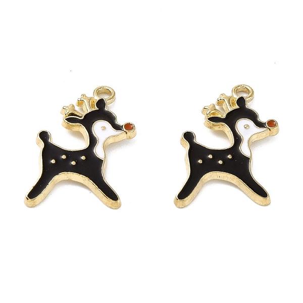 PandaHall Alloy Enamel Pendants, Deer, Light Gold, Black, 21x14x3mm, Hole: 1.6mm Alloy+Enamel Deer Black
PandaHall Alloy Enamel Pendants, Deer, Light Gold, Black, 21x14x3mm, Hole: 1.6mm Alloy+Enamel Deer Black