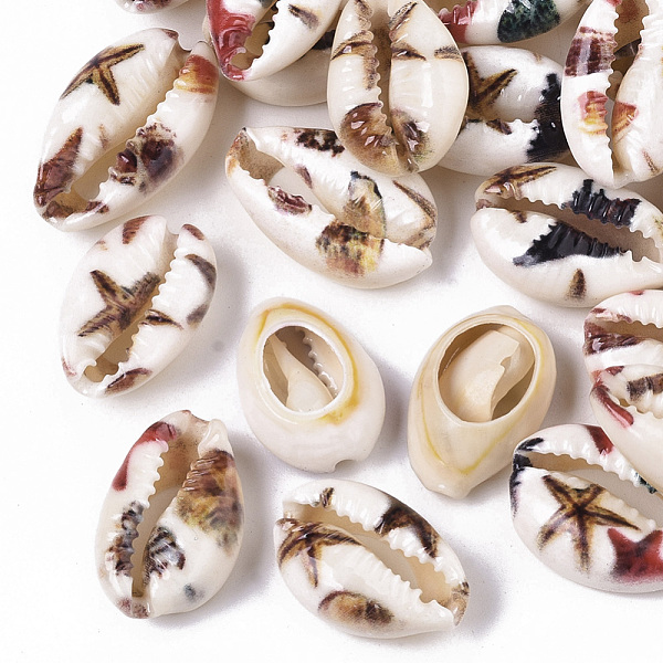PandaHall Printed Natural Cowrie Shell Beads, No Hole/Undrilled, with Marine Organism Pattern, Colorful, 18~21x12~15x7mm Cowrie Shell Shell...
PandaHall Printed Natural Cowrie Shell Beads, No Hole/Undrilled, with Marine Organism Pattern, Colorful, 18~21x12~15x7mm Cowrie Shell Shell...