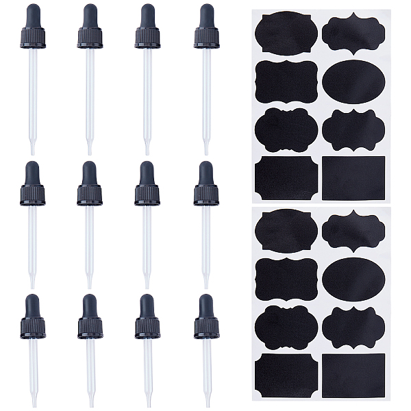 PandaHall Glass Teardrop Set Transfer Graduated Pipettes, with Chalkboard Sticker Labels, Black, 14pcs/set Glass Black
PandaHall Glass Teardrop Set Transfer Graduated Pipettes, with Chalkboard Sticker Labels, Black, 14pcs/set Glass Black