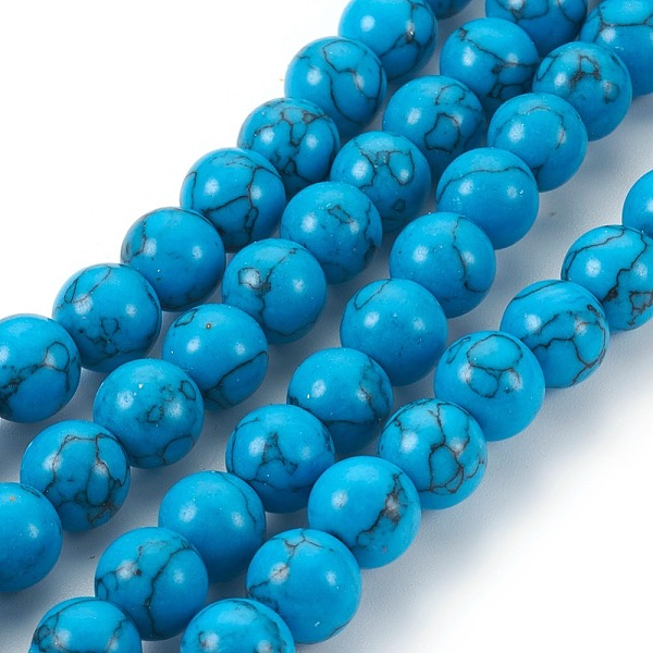 PandaHall Synthetic Turquoise Beads Strands, Round, 6mm, Hole: 0.5mm, about 60pcs/strand, 15.3 inch(39cm) Synthetic Turquoise Round
PandaHall Synthetic Turquoise Beads Strands, Round, 6mm, Hole: 0.5mm, about 60pcs/strand, 15.3 inch(39cm) Synthetic Turquoise Round
