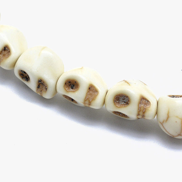 PandaHall Synthetic Turquoise Beads Strands, Skull, Dyed, White, 8x7x5.5~6mm, Hole: 1mm, about 51pcs/strand, 14.9 inch(38cm) Synthetic...
PandaHall Synthetic Turquoise Beads Strands, Skull, Dyed, White, 8x7x5.5~6mm, Hole: 1mm, about 51pcs/strand, 14.9 inch(38cm) Synthetic...