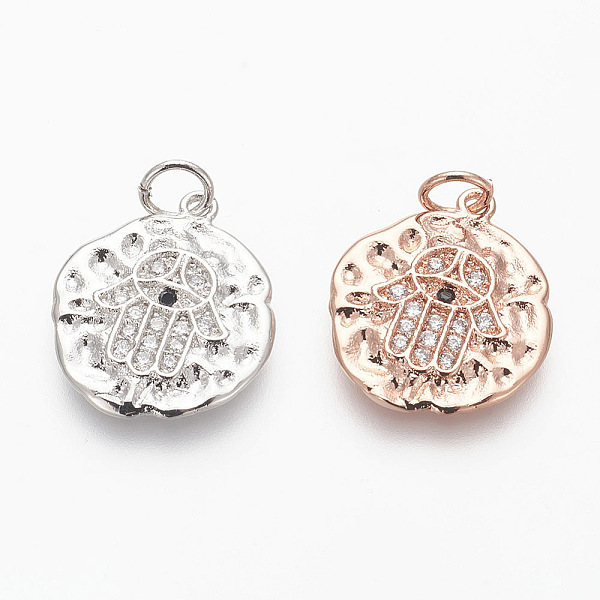 PandaHall Brass Micro Pave Cubic Zirconia Pendants, Lead Free & Cadmium Free & Nickel Free, Flat Round with Hamsa Hand/Hand of Fatima/Hand..., Clear
PandaHall Brass Micro Pave Cubic Zirconia Pendants, Lead Free & Cadmium Free & Nickel Free, Flat Round with Hamsa Hand/Hand of Fatima/Hand..., Clear