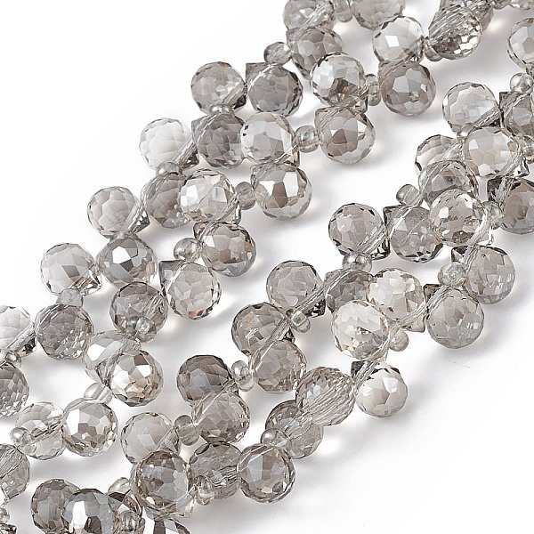 PandaHall Transparent Electroplate Glass Beads Strands, Faceted, Top Drilled Teardrop, Pearl Luster Plated, Dark Gray, 8x6~6.5mm, Hole...
PandaHall Transparent Electroplate Glass Beads Strands, Faceted, Top Drilled Teardrop, Pearl Luster Plated, Dark Gray, 8x6~6.5mm, Hole...