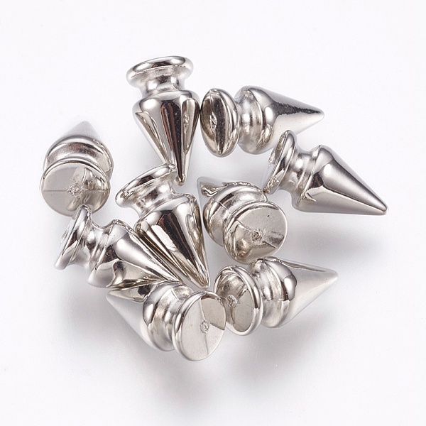 PandaHall CCB Plastic Rivet, Rivets for Punk Jewelry, Cone, No Hole, Platinum, 13x7mm Plastic Cone
PandaHall CCB Plastic Rivet, Rivets for Punk Jewelry, Cone, No Hole, Platinum, 13x7mm Plastic Cone
