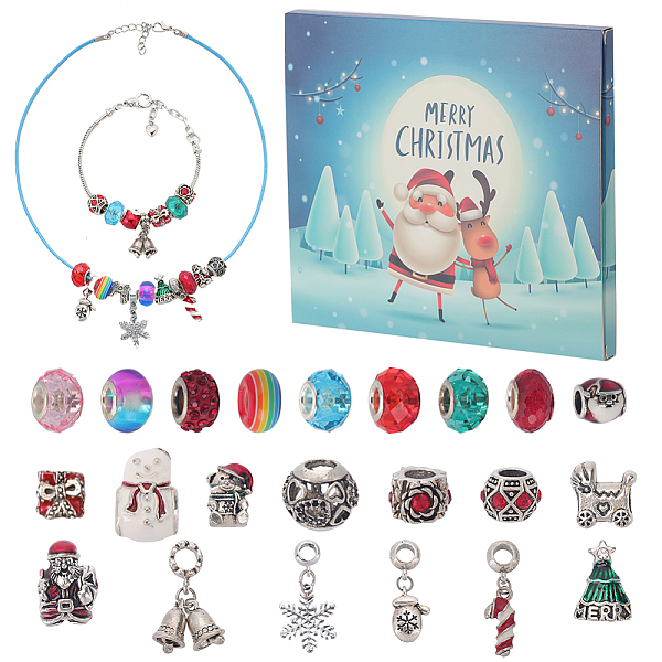 PandaHall Christmas Theme DIY European Bracelet Necklaces Making Kit, Including Acrylic & Alloy & Enamel European Beads & Dangle Charm..., Multicolor
PandaHall Christmas Theme DIY European Bracelet Necklaces Making Kit, Including Acrylic & Alloy & Enamel European Beads & Dangle Charm..., Multicolor