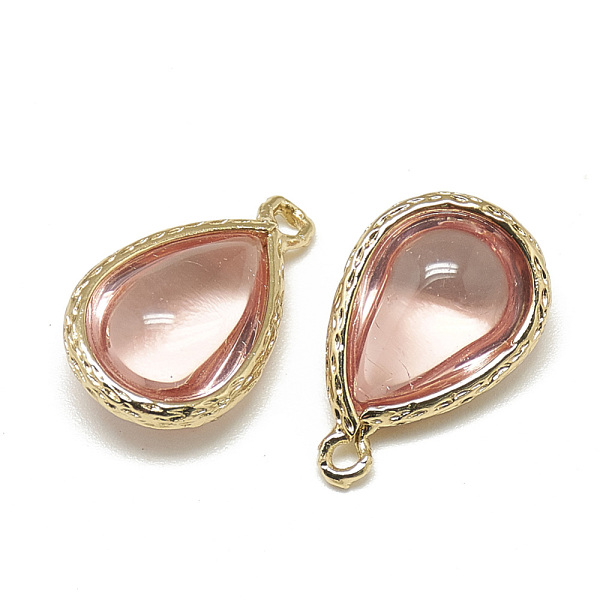 PandaHall Glass Pendants, with Golden Tone Brass Findings, teardrop, Dark Salmon, 18.5x12.5x7mm, Hole: 1.5mm Brass+Glass Teardrop Red
PandaHall Glass Pendants, with Golden Tone Brass Findings, teardrop, Dark Salmon, 18.5x12.5x7mm, Hole: 1.5mm Brass+Glass Teardrop Red